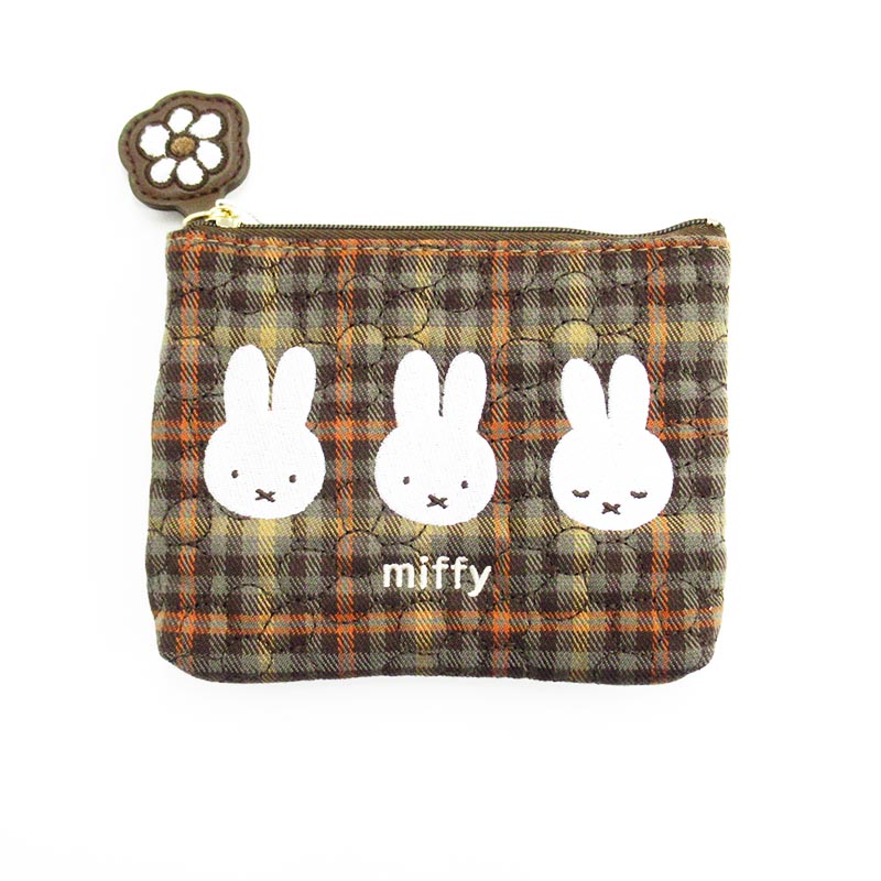 miffy ティッシュポーチ BR キルティングチェック